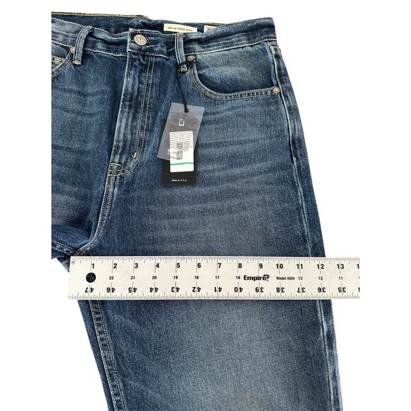 NOEND High Rise Relaxed Straight Jeans Womens 29 Blue Made USA 100% Cotton Denim - Picture 12 of 16